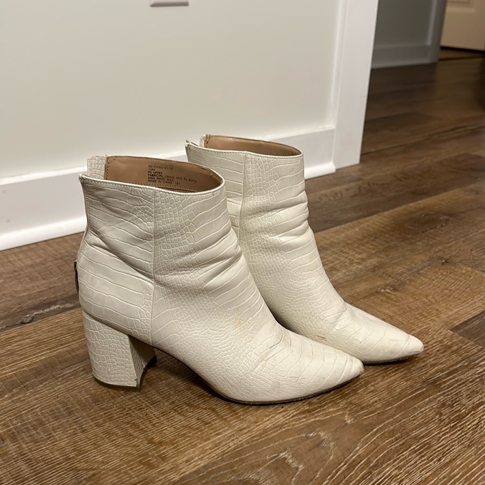 Steve Madden White Booties